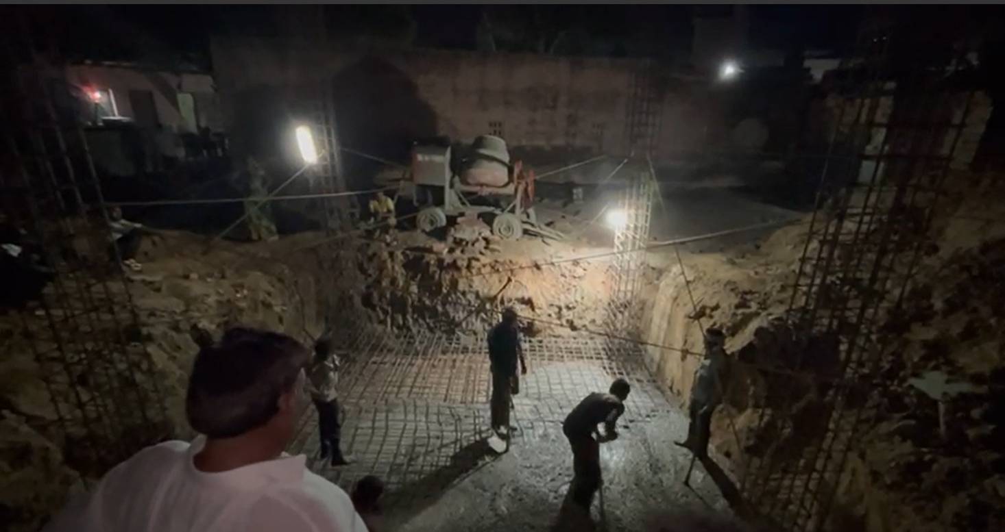 नींव भराई का कार्य (Foundation Filling Work)